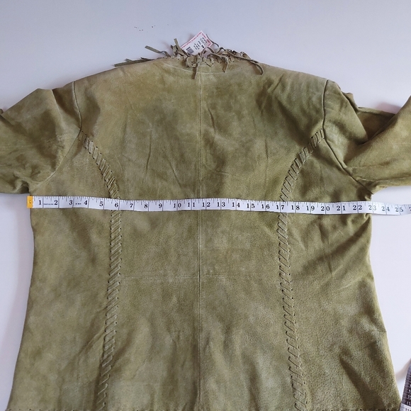 CHICO'S DESIGN Green Leather Jacket Size 3 ($198 New) - Picture 13 of 17